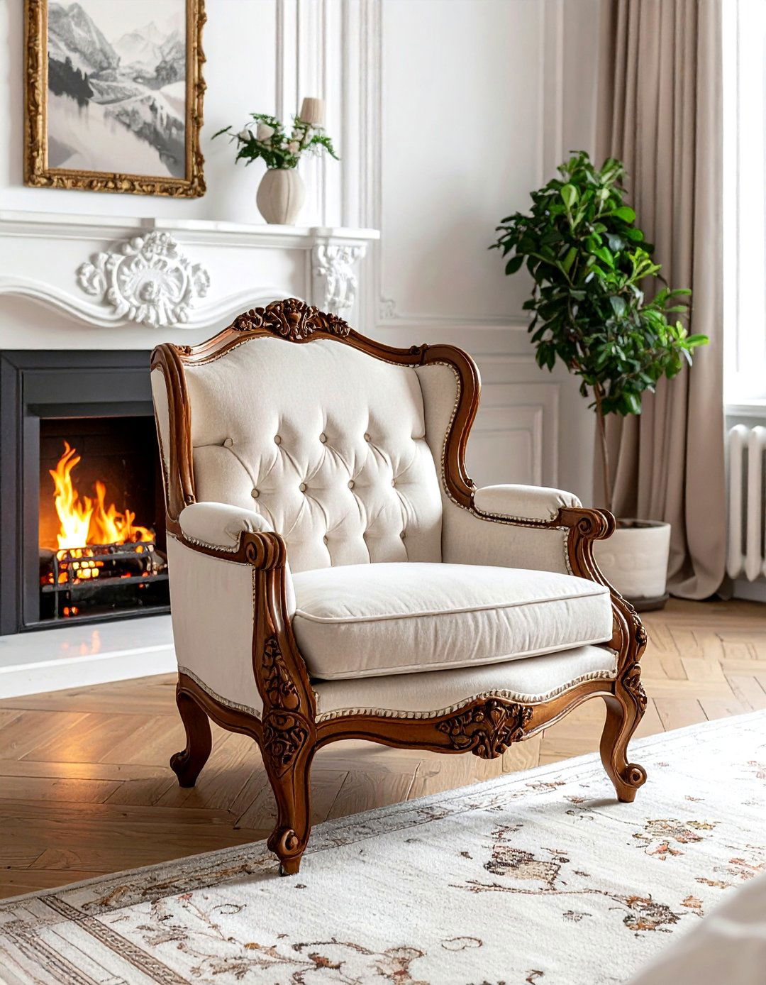 Bergere Chair - 30 bedroom seating arrangements ideas