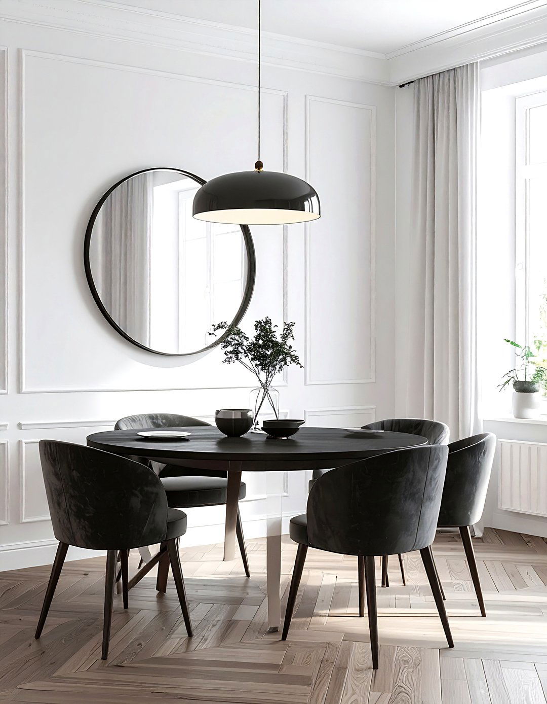 Beveled Edge Dining Mirror - 30 round mirror ideas