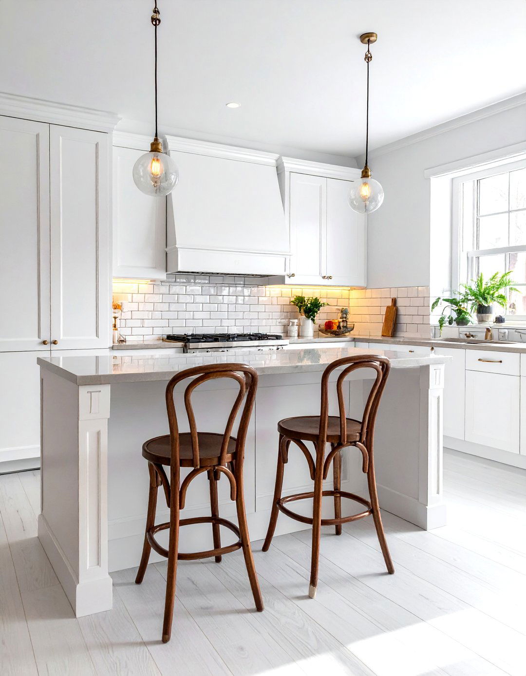 Beveled white subway tile - 30 white subway tile kitchen ideas