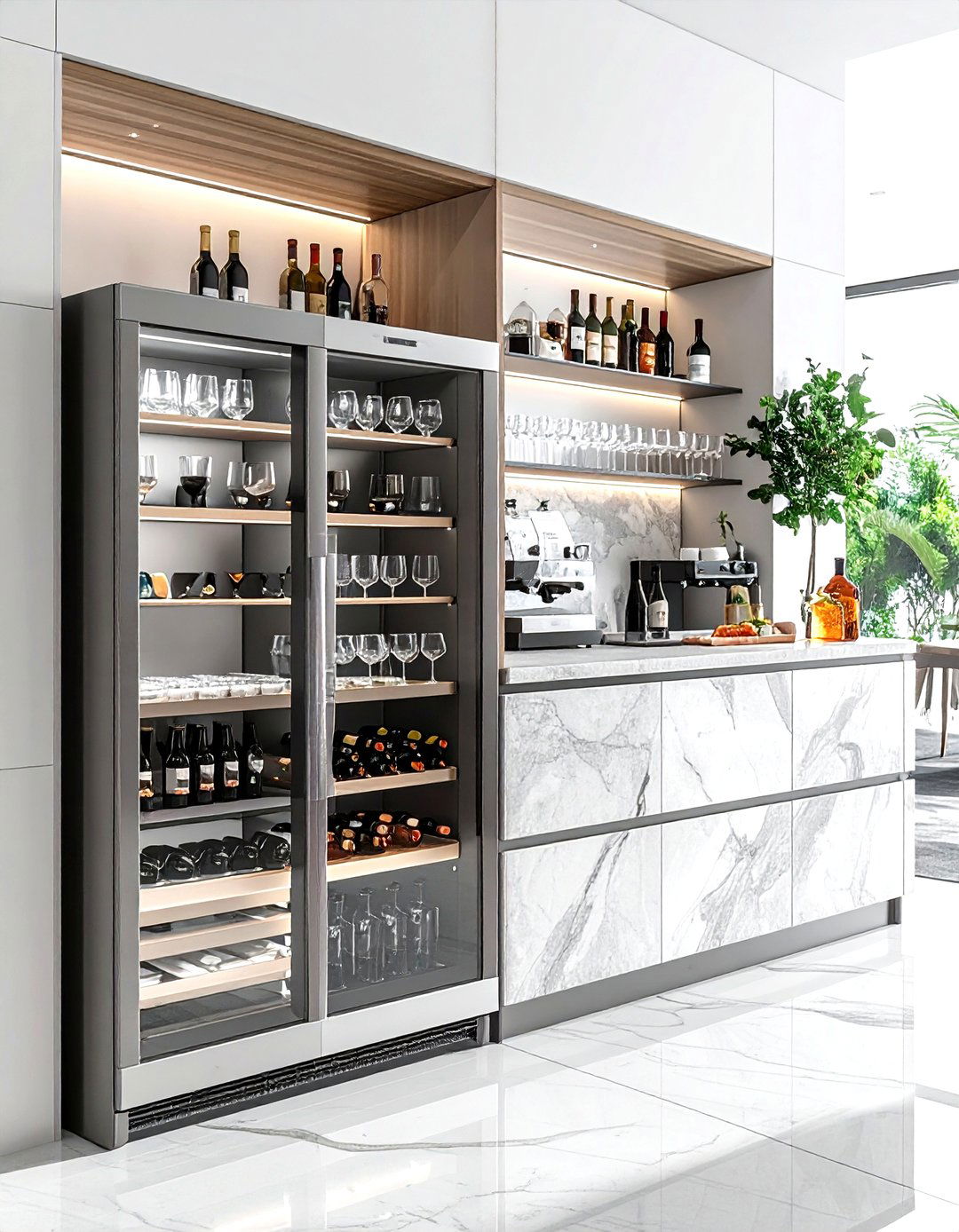 Beverage Fridge Station - 30 kitchen zone ideas