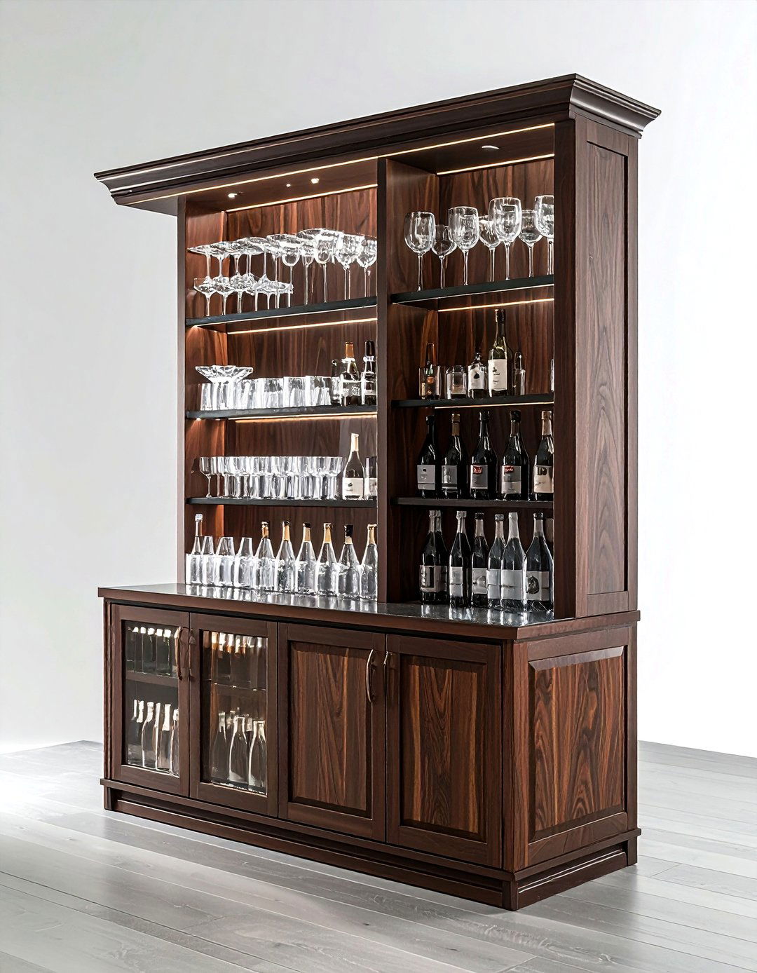 Beverage center cabinet - 30 entertaining kitchen ideas