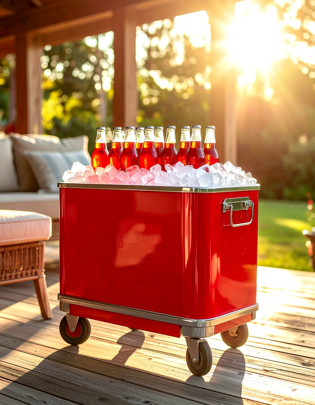 Beverage cooler - 30 back porch decor ideas