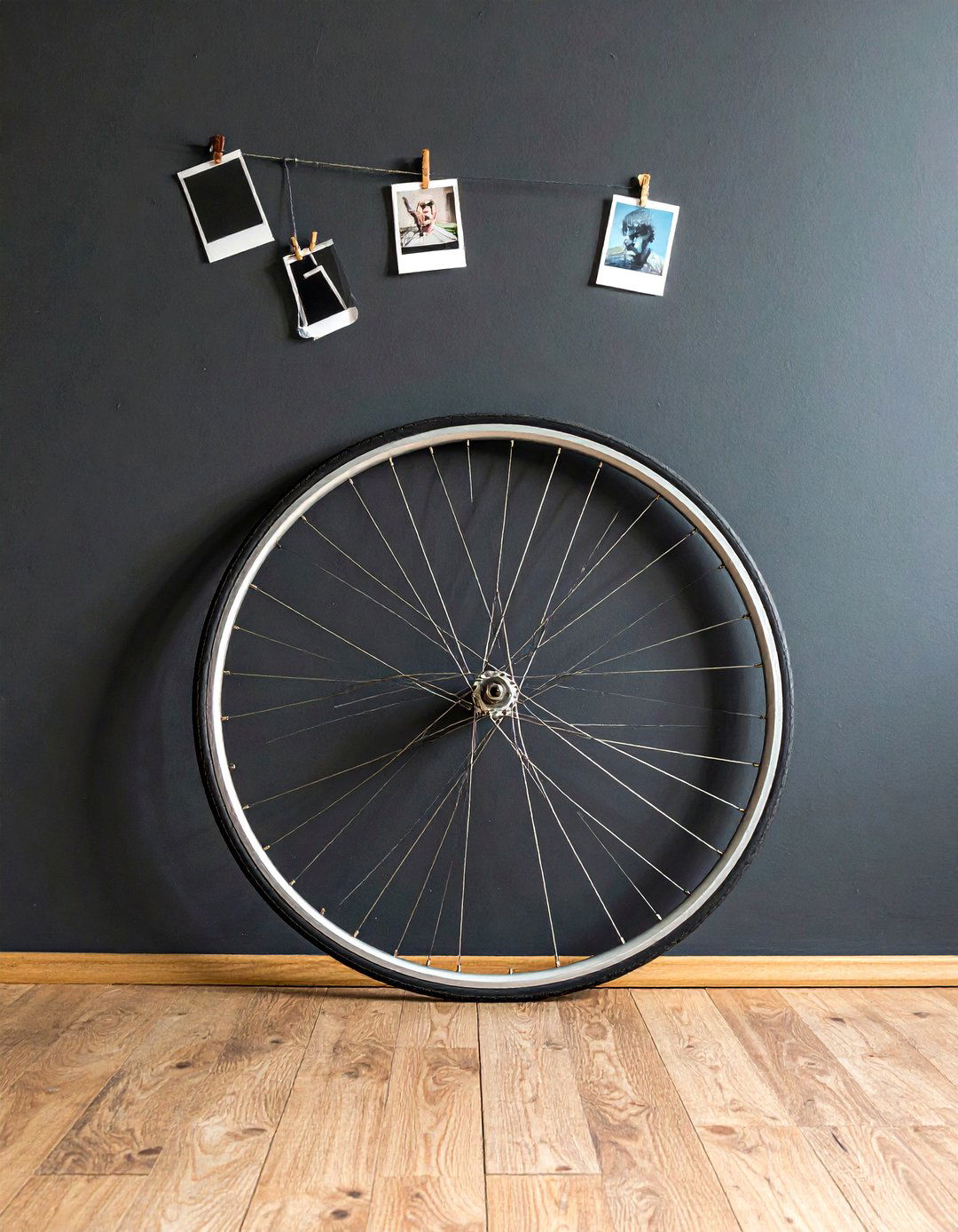 Bicycle wheel wall art - 30 repurposed decor ideas