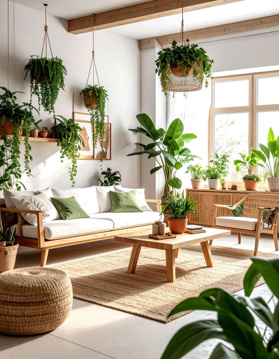 Biophilic Living Room - 30 living room photography ideas