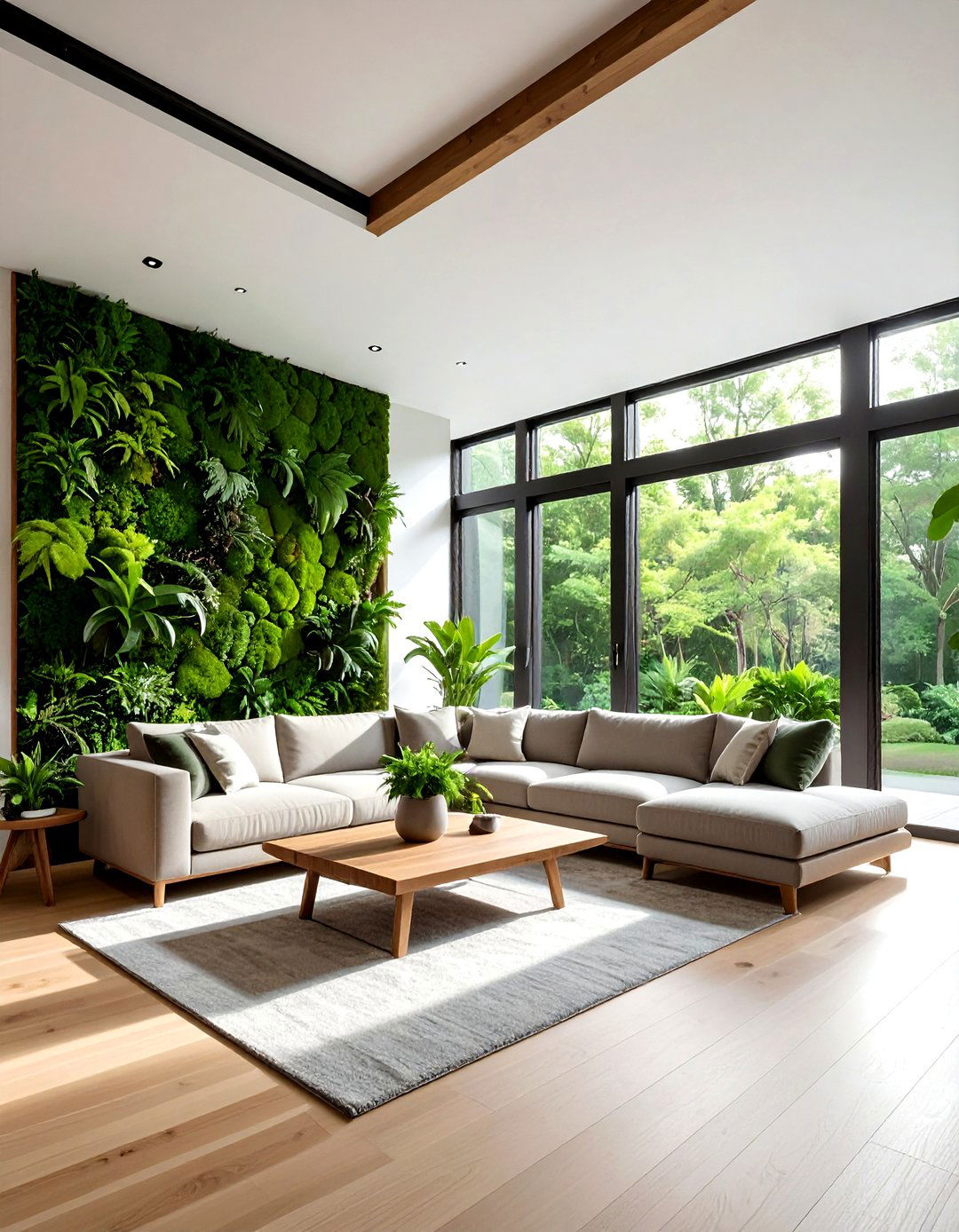 Biophilic Living Room - 30 modern green living room ideas