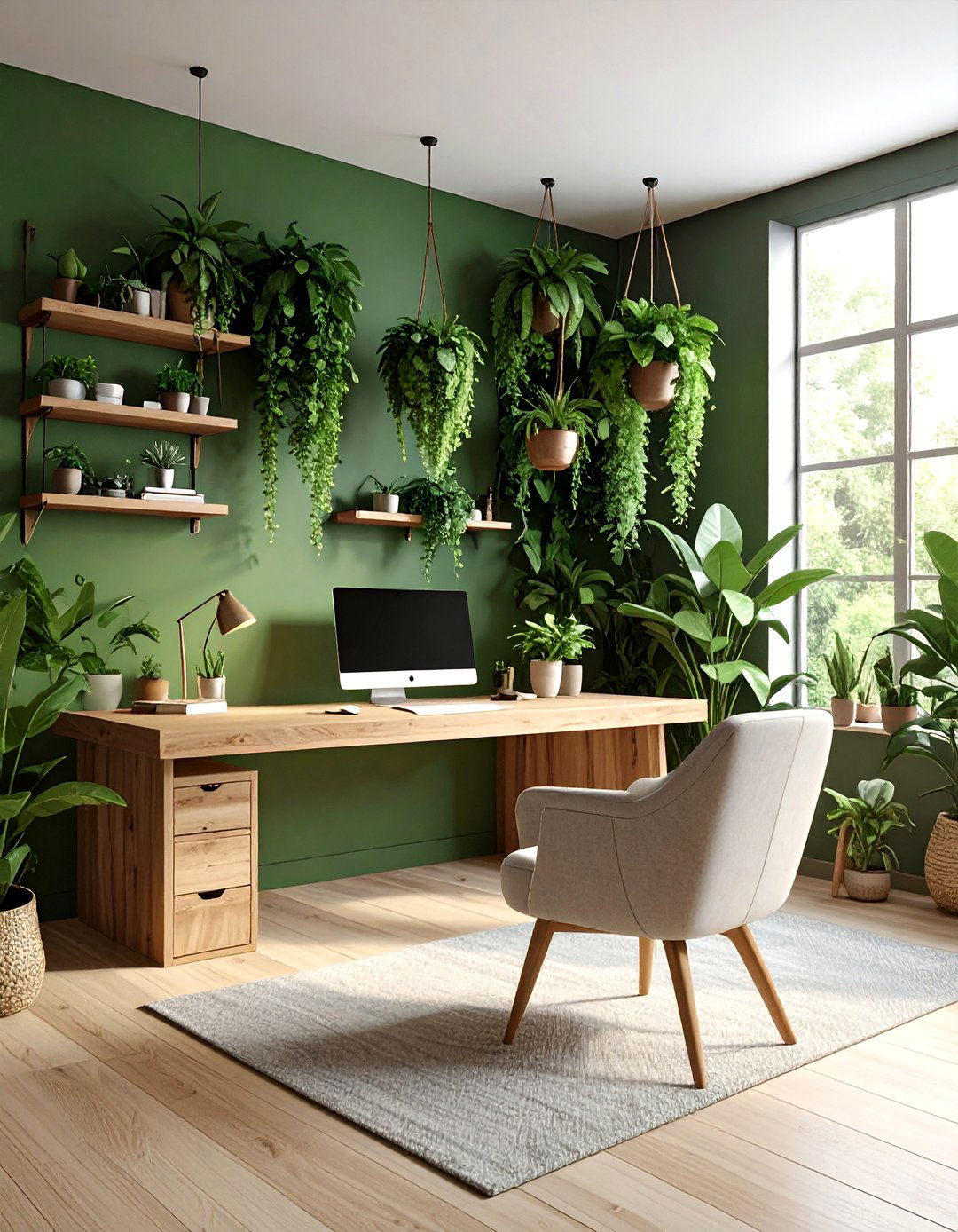 Biophilic Workspace - 30 productive office ideas