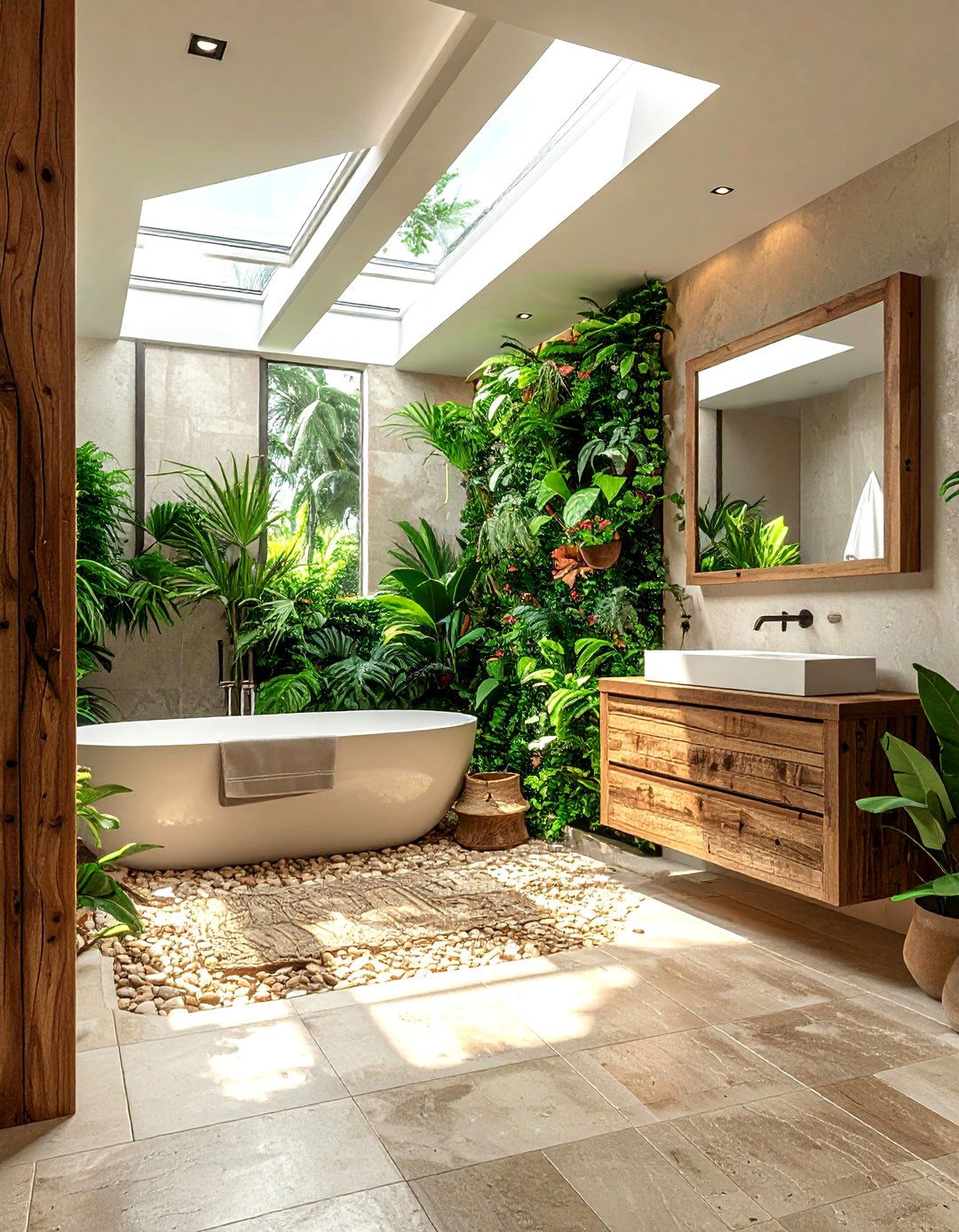 Biophilic bathroom - 30 modern bathroom ideas