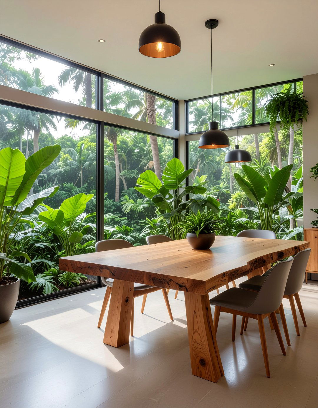 Biophilic design elements - 30 dining room natural light ideas