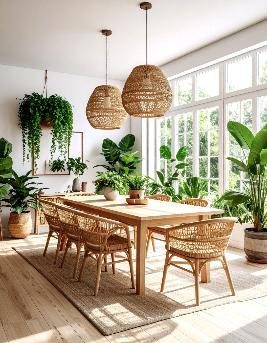 Biophilic dining room - 30 cozy dining room settings
