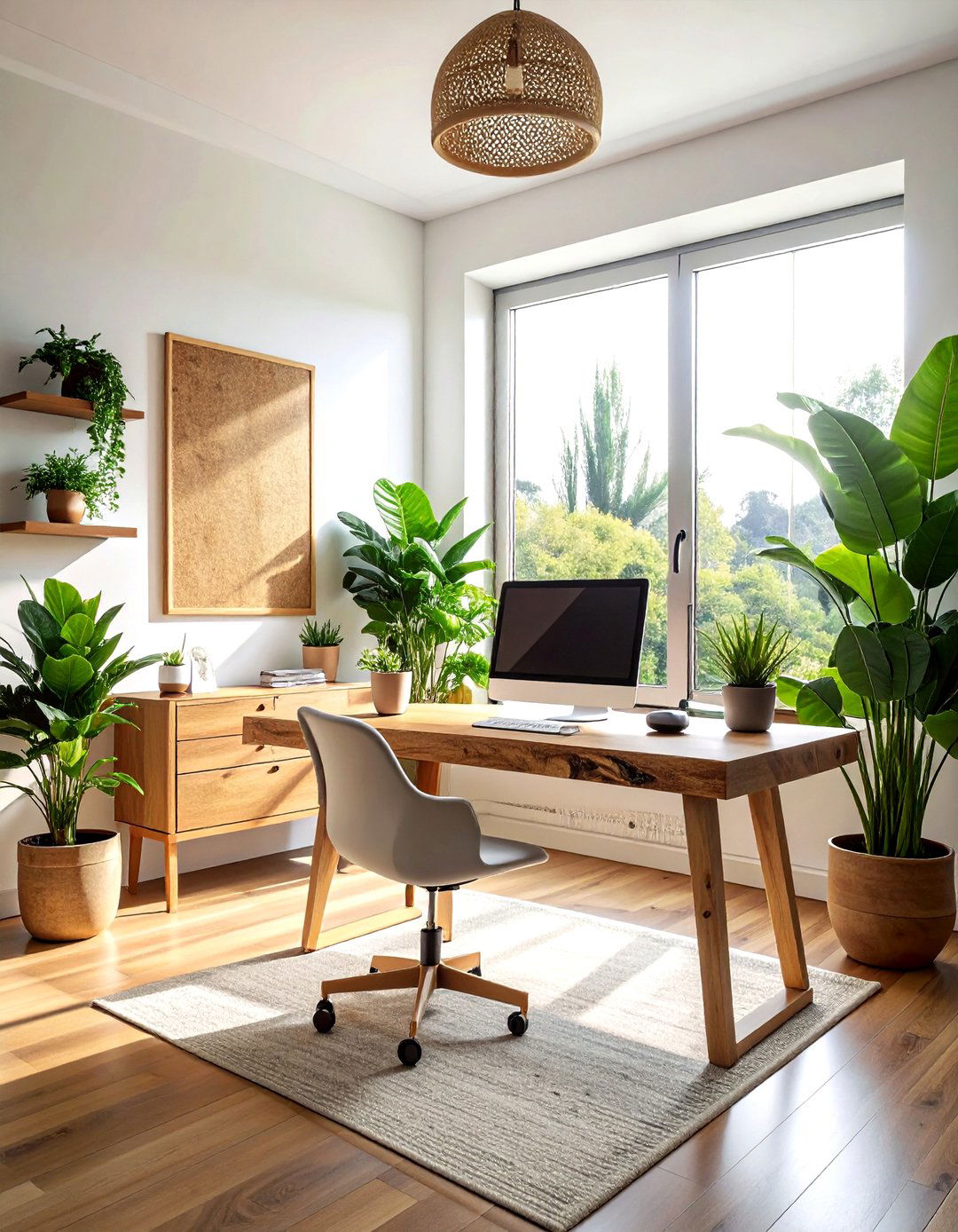 Biophilic home office - 30 room refresh ideas