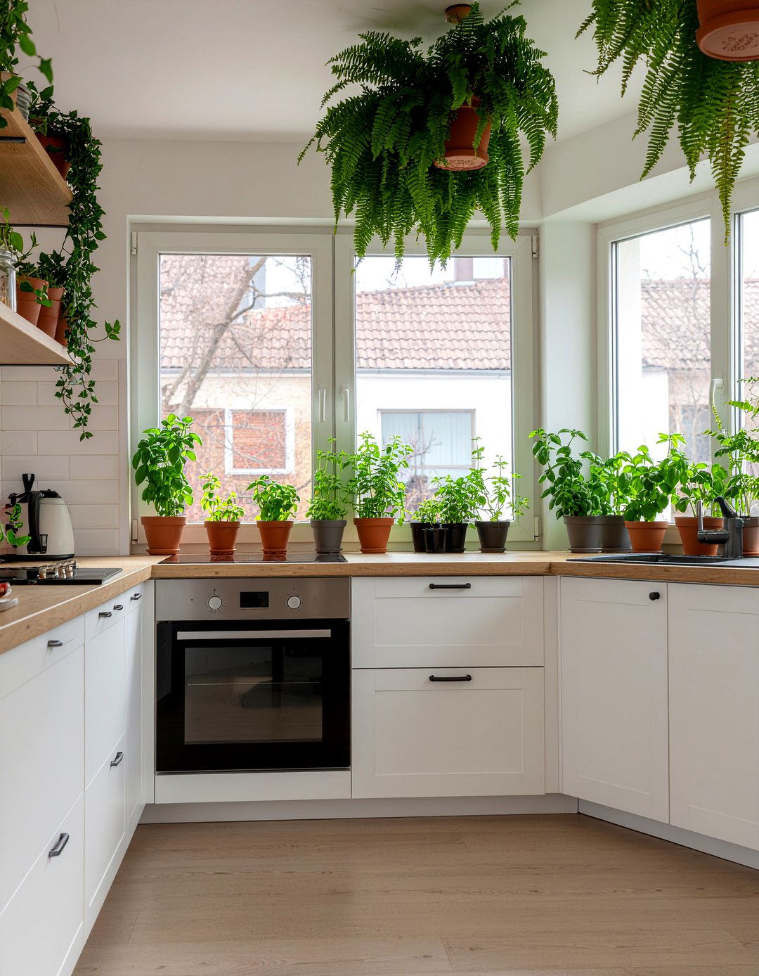 Biophilic kitchen with plants - 30 beautiful kitchen ideas