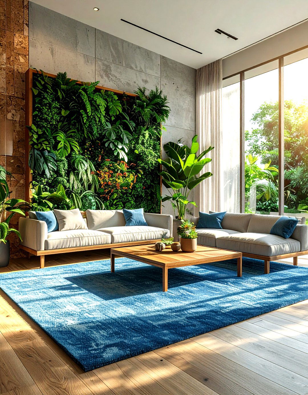 Biophilic living room - 30 show home living room ideas