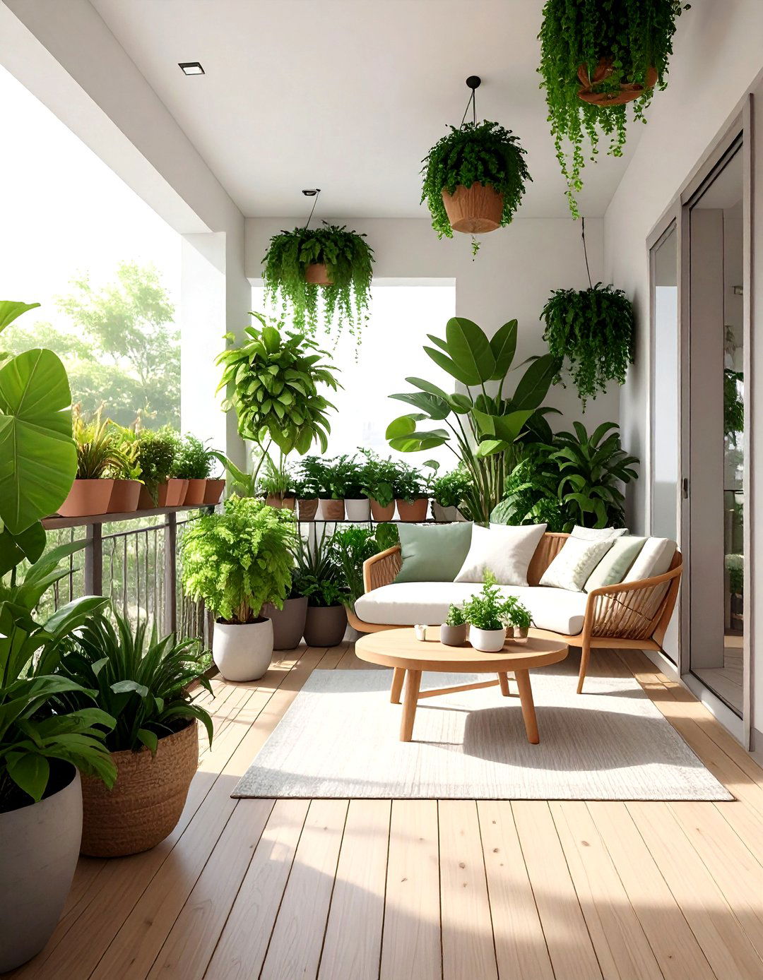 Biophilic living room balcony - 30 living room with balcony ideas
