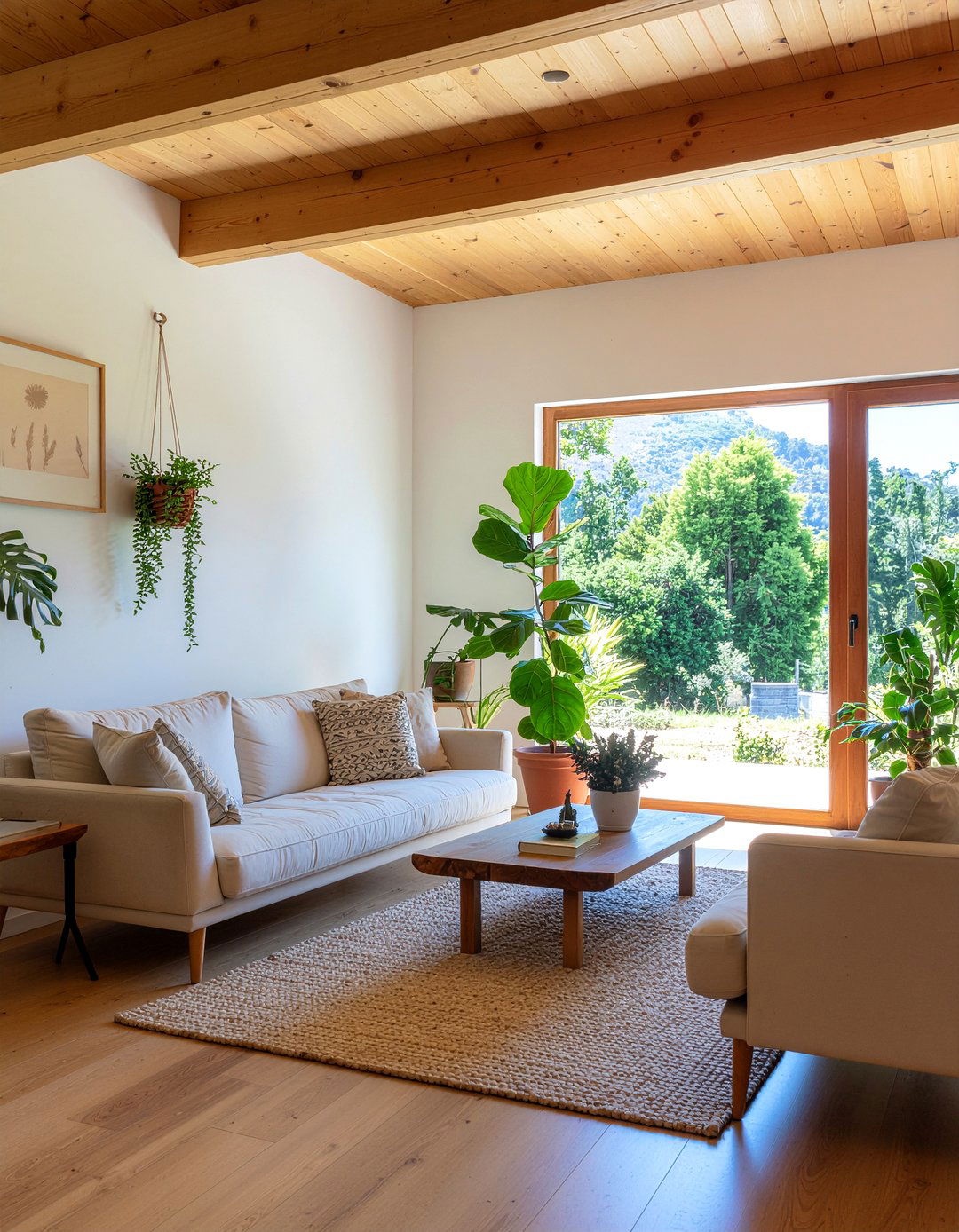 Biophilic living room plants - 30 living room transformation ideas