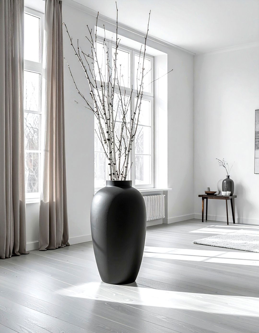 Birch Branch Floor Vase - 30 branch decor ideas