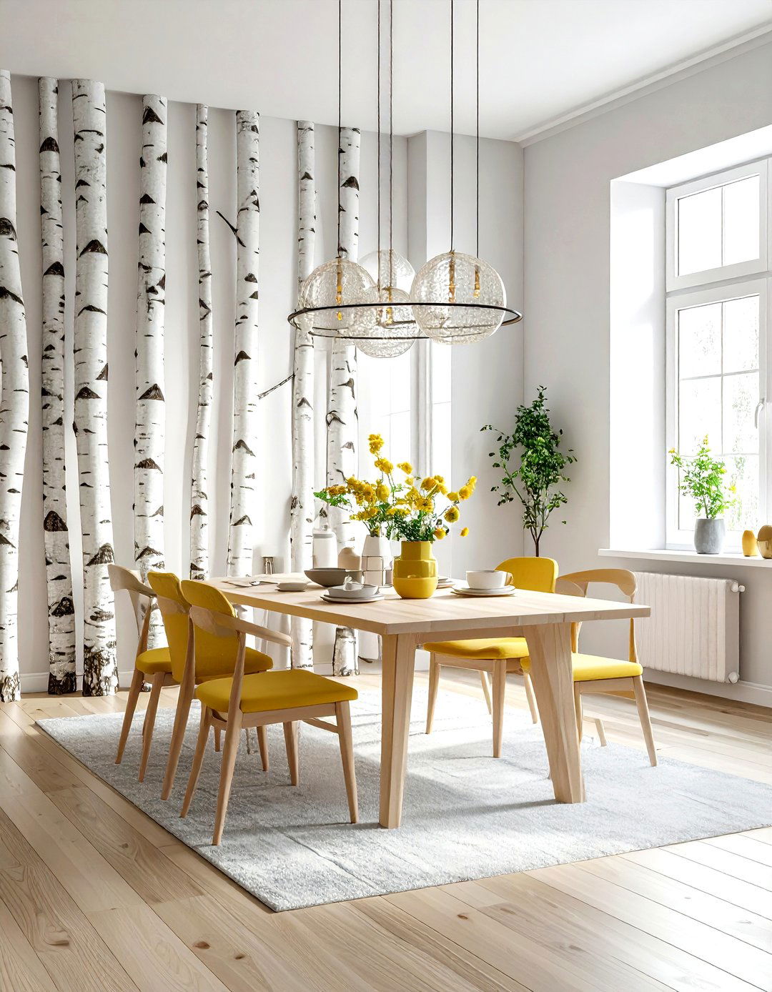 Birch Tree Dining Room - 30 forest dining room ideas