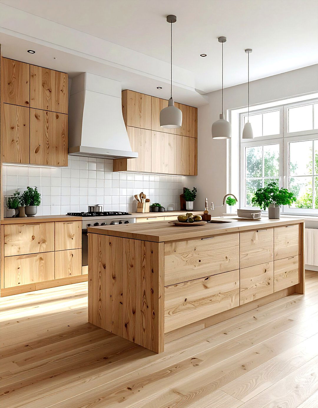 Birch wood kitchen - 30 natural wood kitchen ideas
