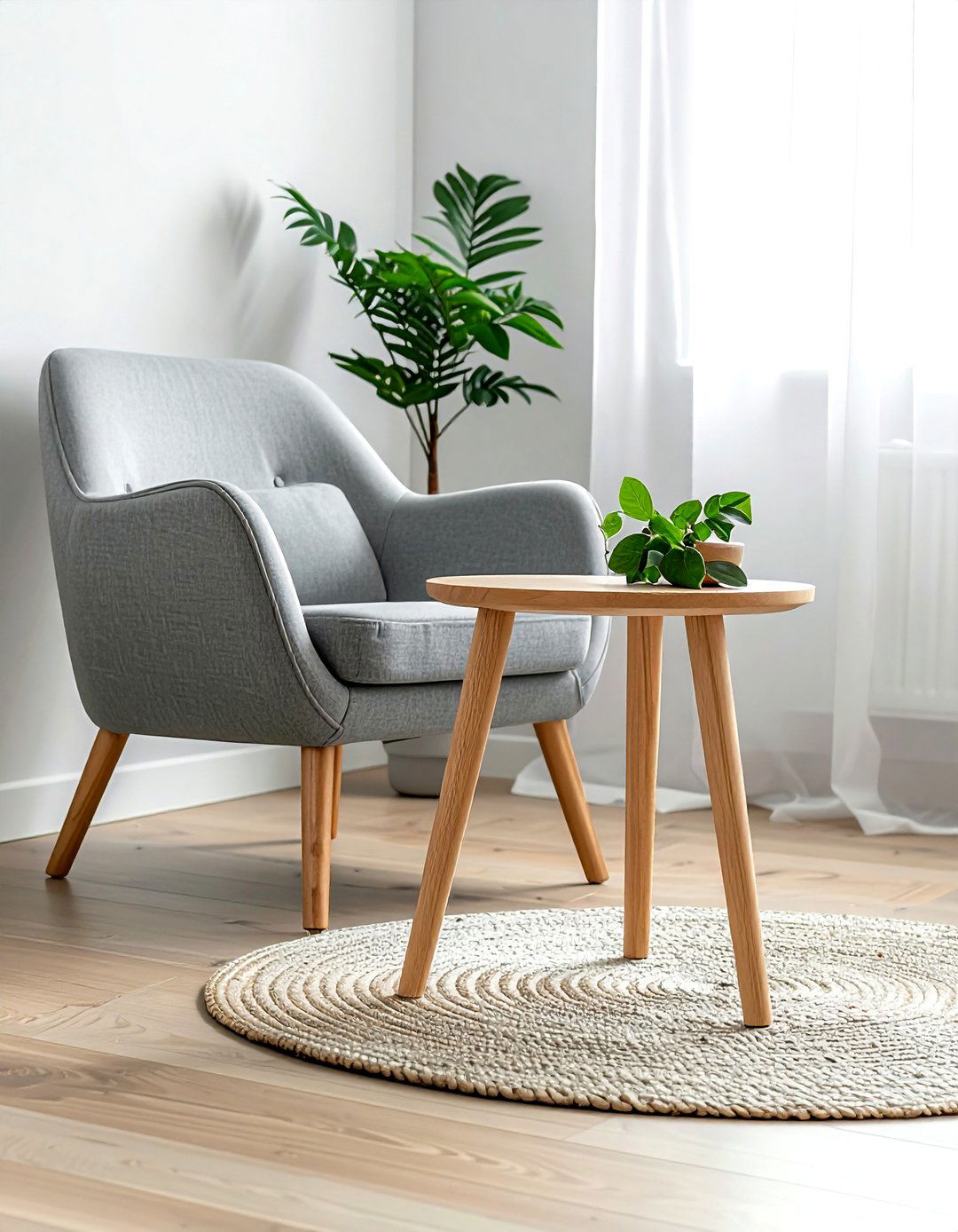 Birch wood side table - 30 light wood decor ideas