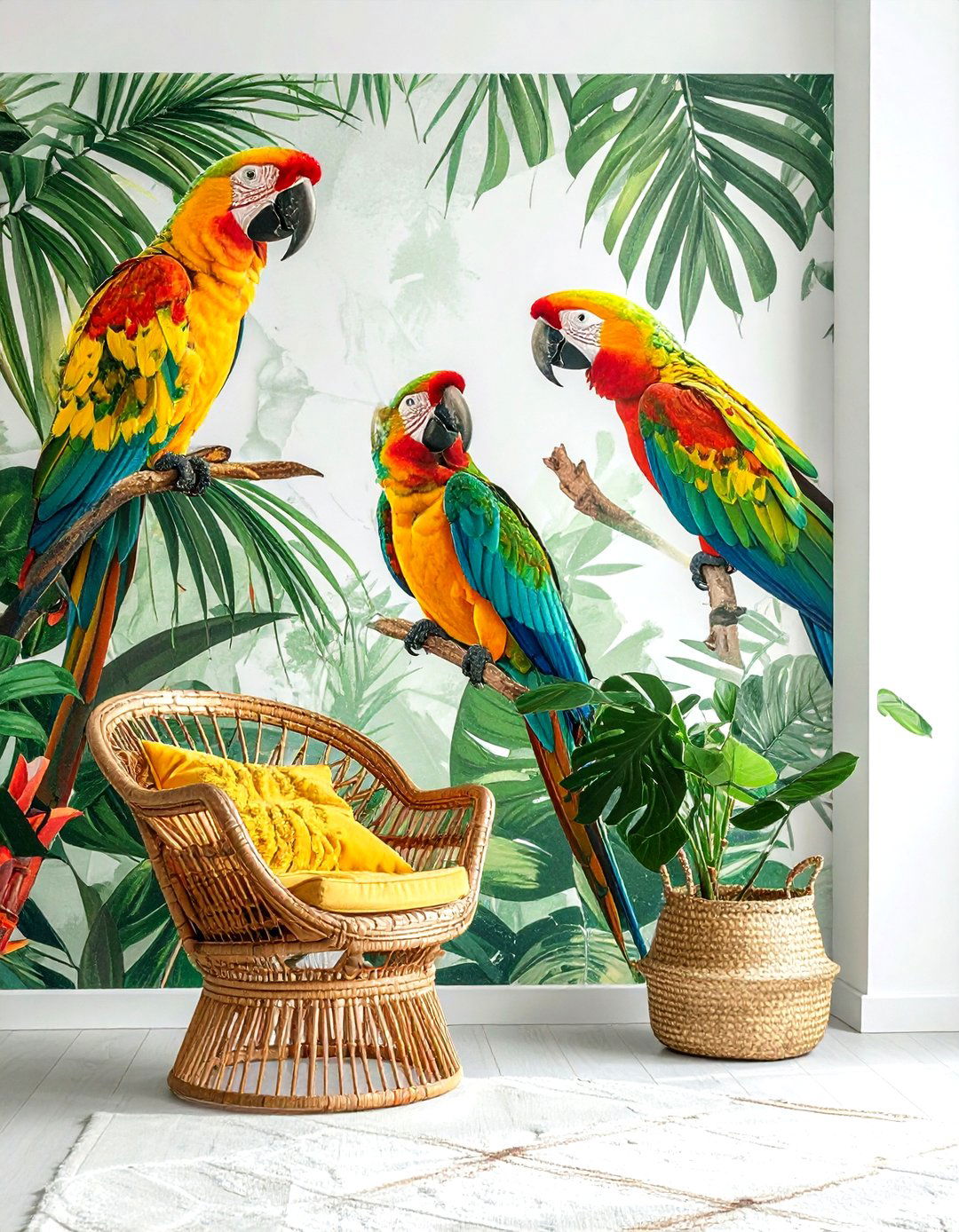 Bird print wallpaper - 30 living room wallpapers