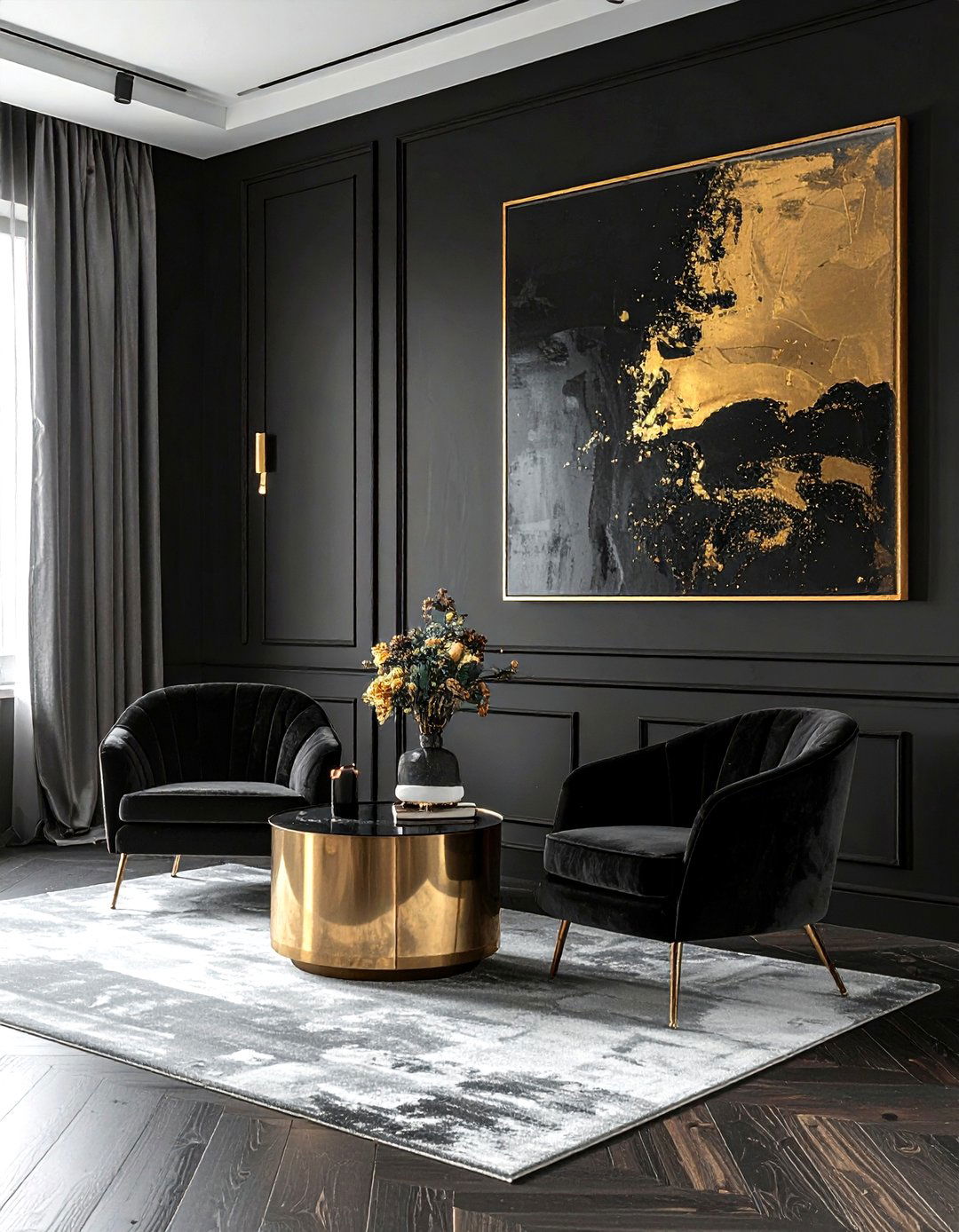 Black Accent Wall - 30 focal point dining room ideas