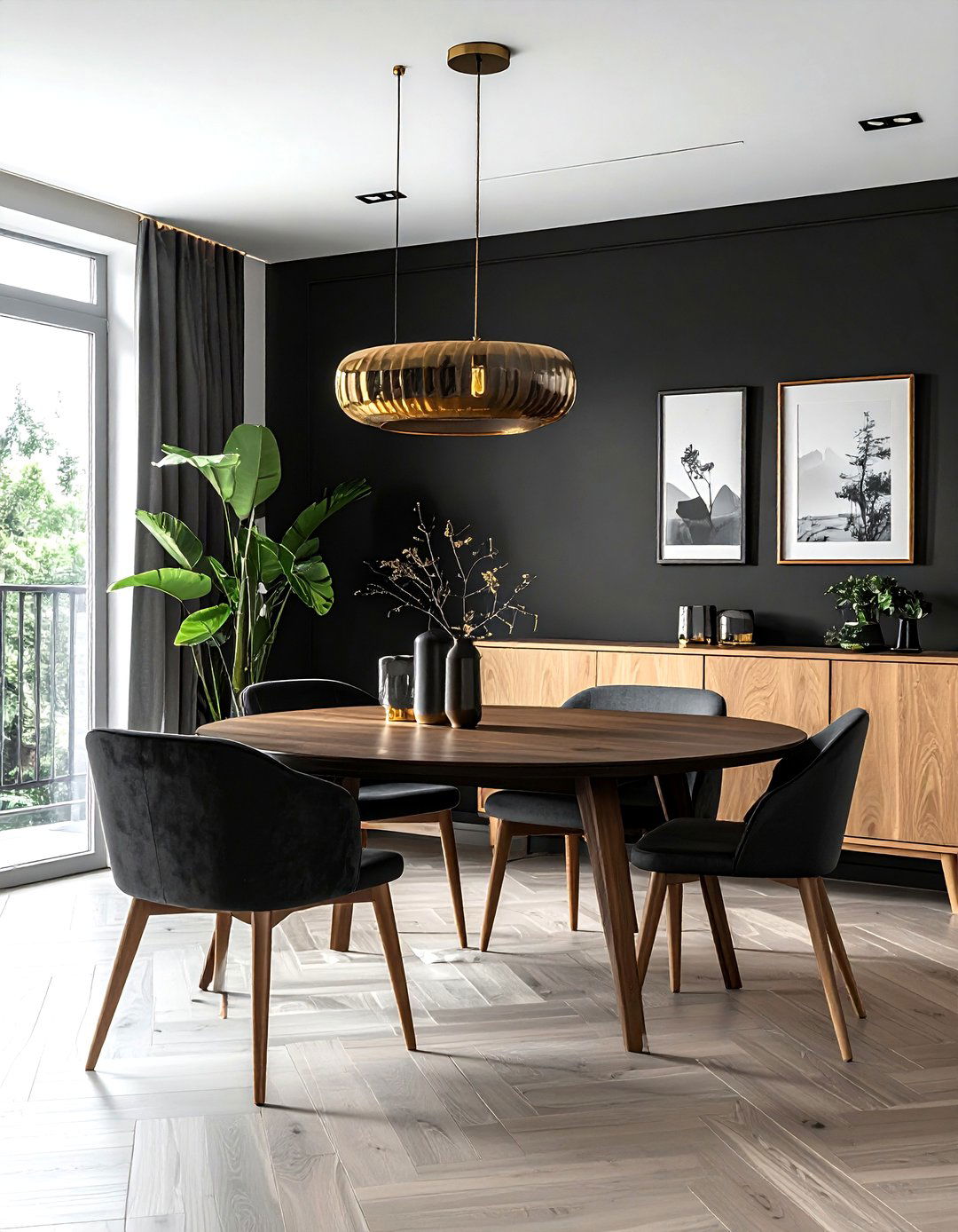 Black Accent Wall Dining Room - 30 black accent dining room ideas