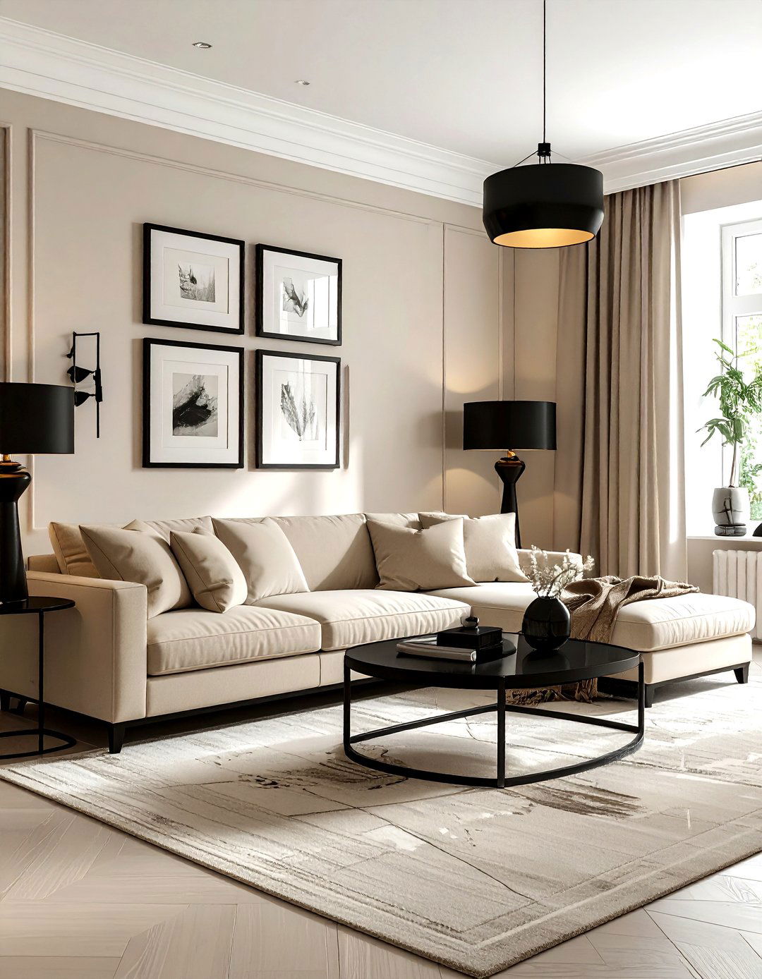 Black And Beige Living Room - 30 black living room ideas