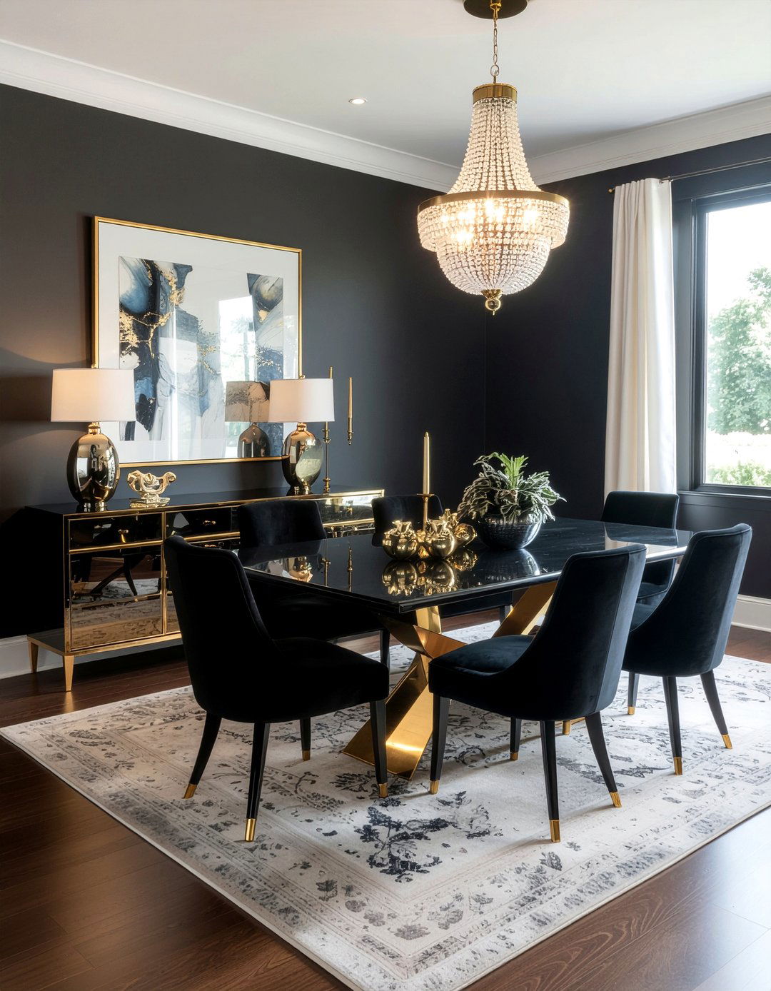 Black And Gold Dining Room - 30 estate dining room ideas