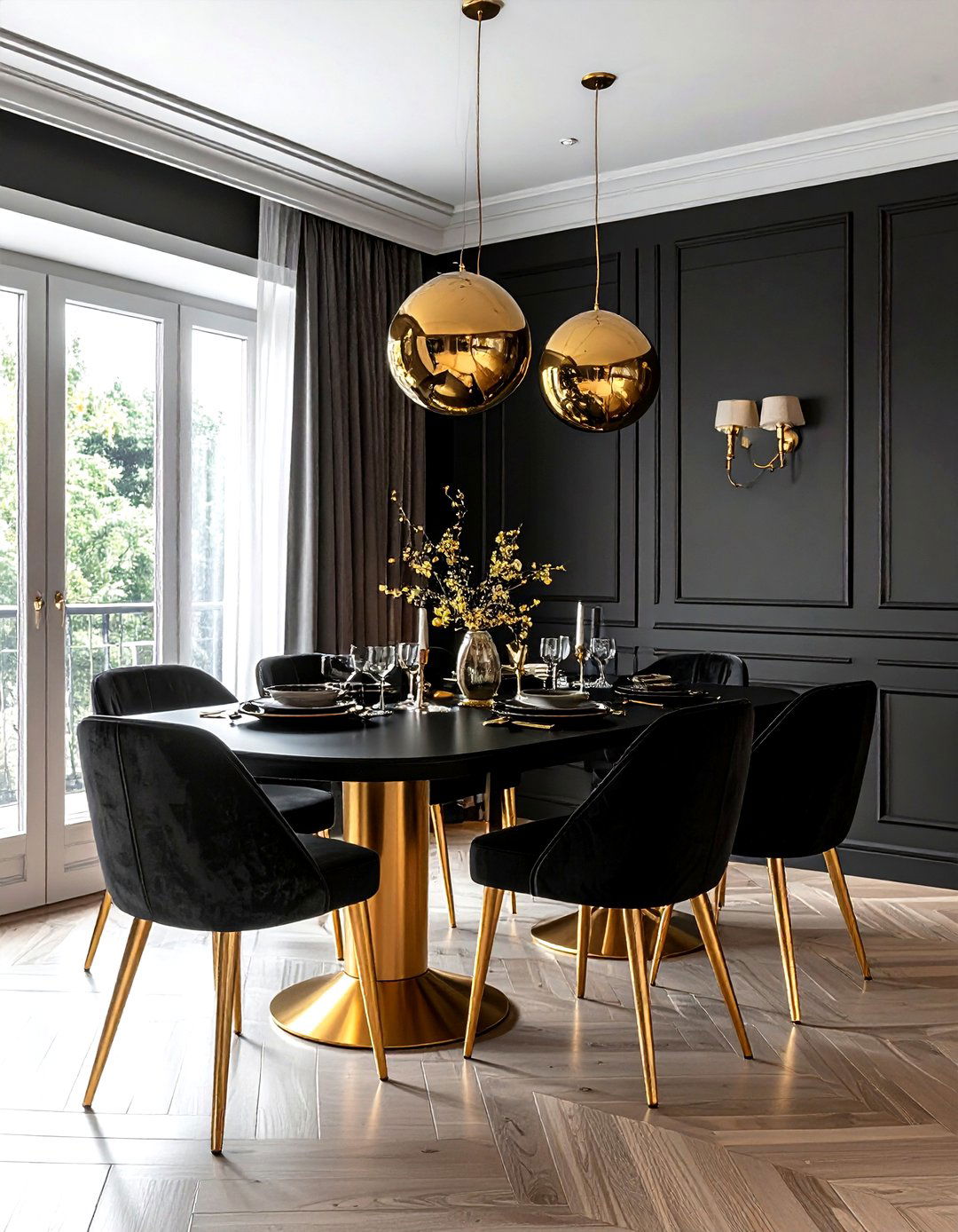 Black And Gold Dining Room - 30 luxe dining room ideas