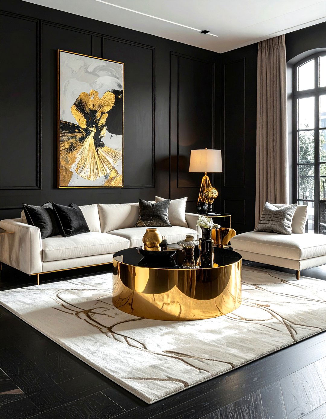 Black And Gold Living Room - 30 gold living room ideas