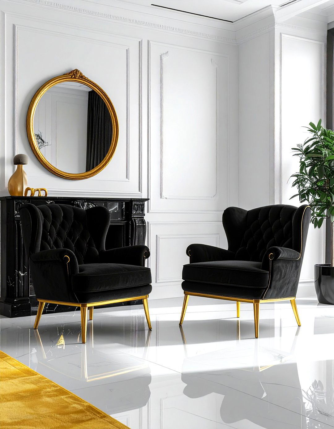 Black And Gold Living Room Furniture - 30 black living room furniture ideas