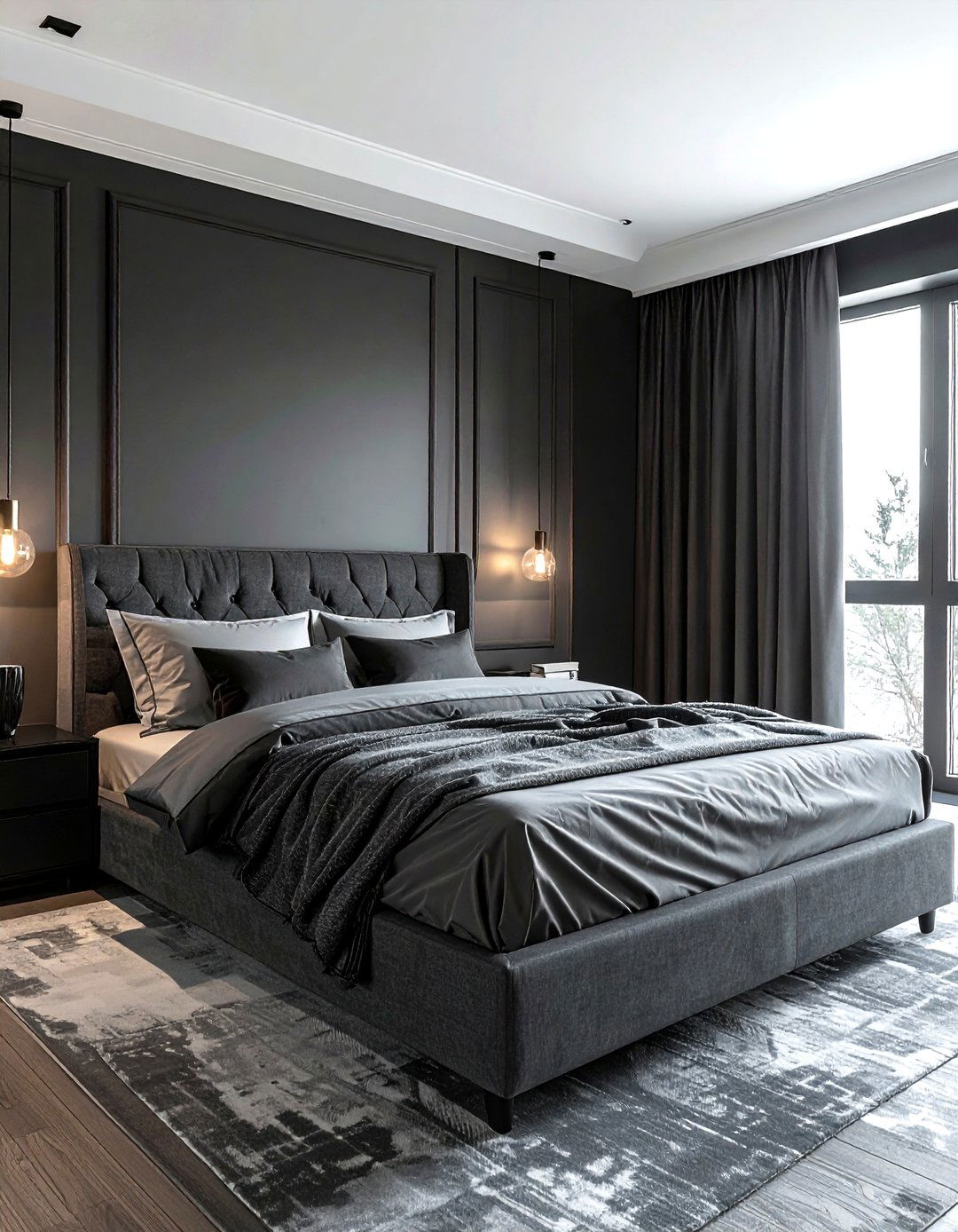 Black And Gray Bedroom - 30 modern black bedroom ideas