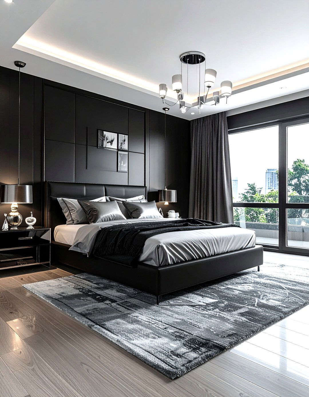 Black And Silver Bedroom - 30 modern black bedroom ideas