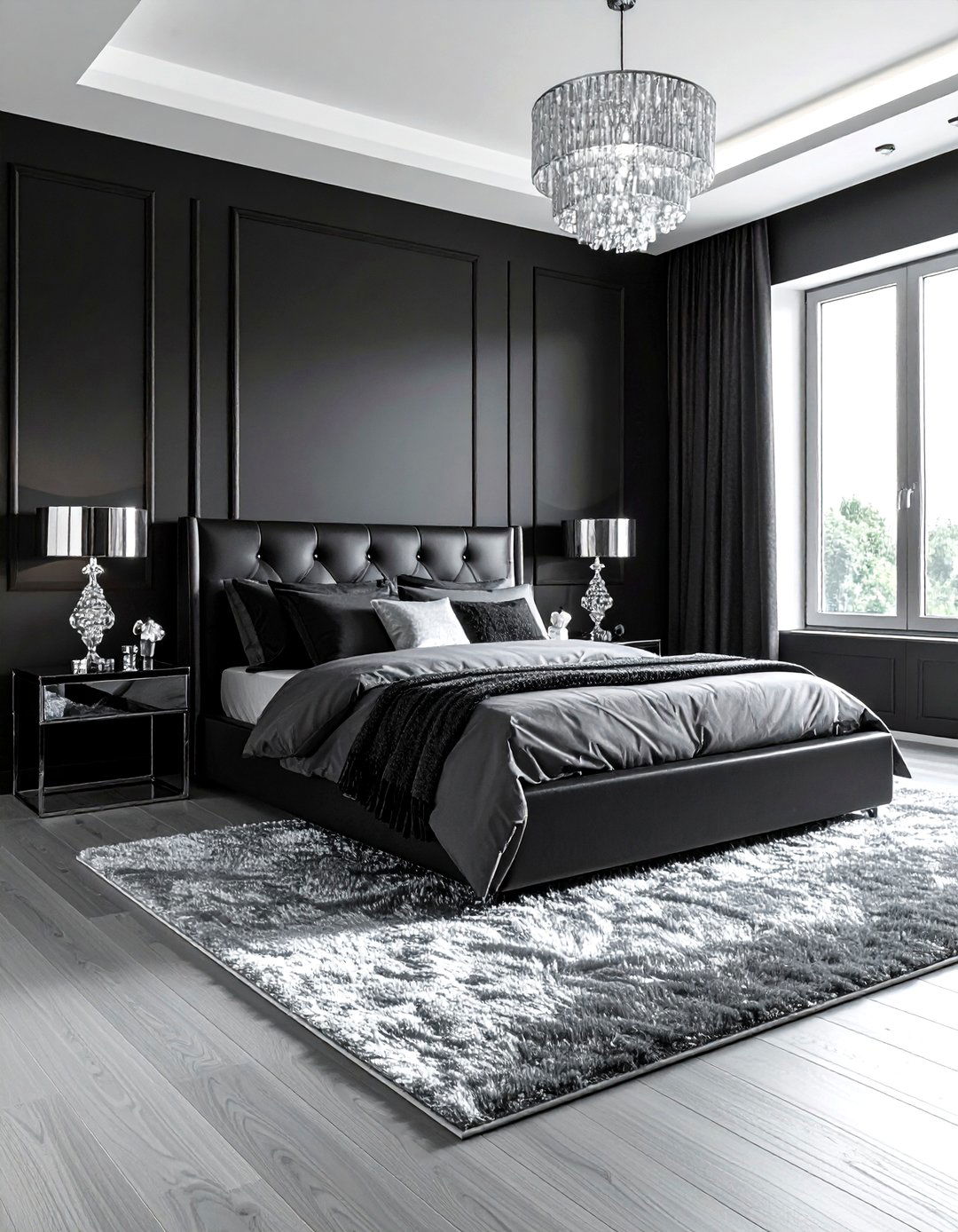 Black And Silver Decor - 30 contemporary black bedroom ideas