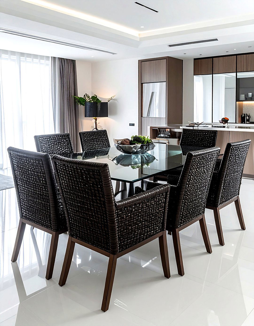 Black And Tan Wicker - 30 wicker dining room ideas