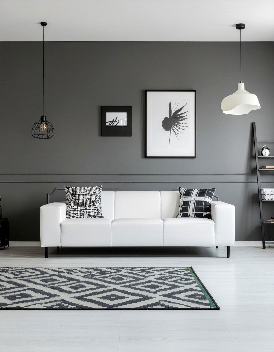 Black And White - 30 man cave living room ideas