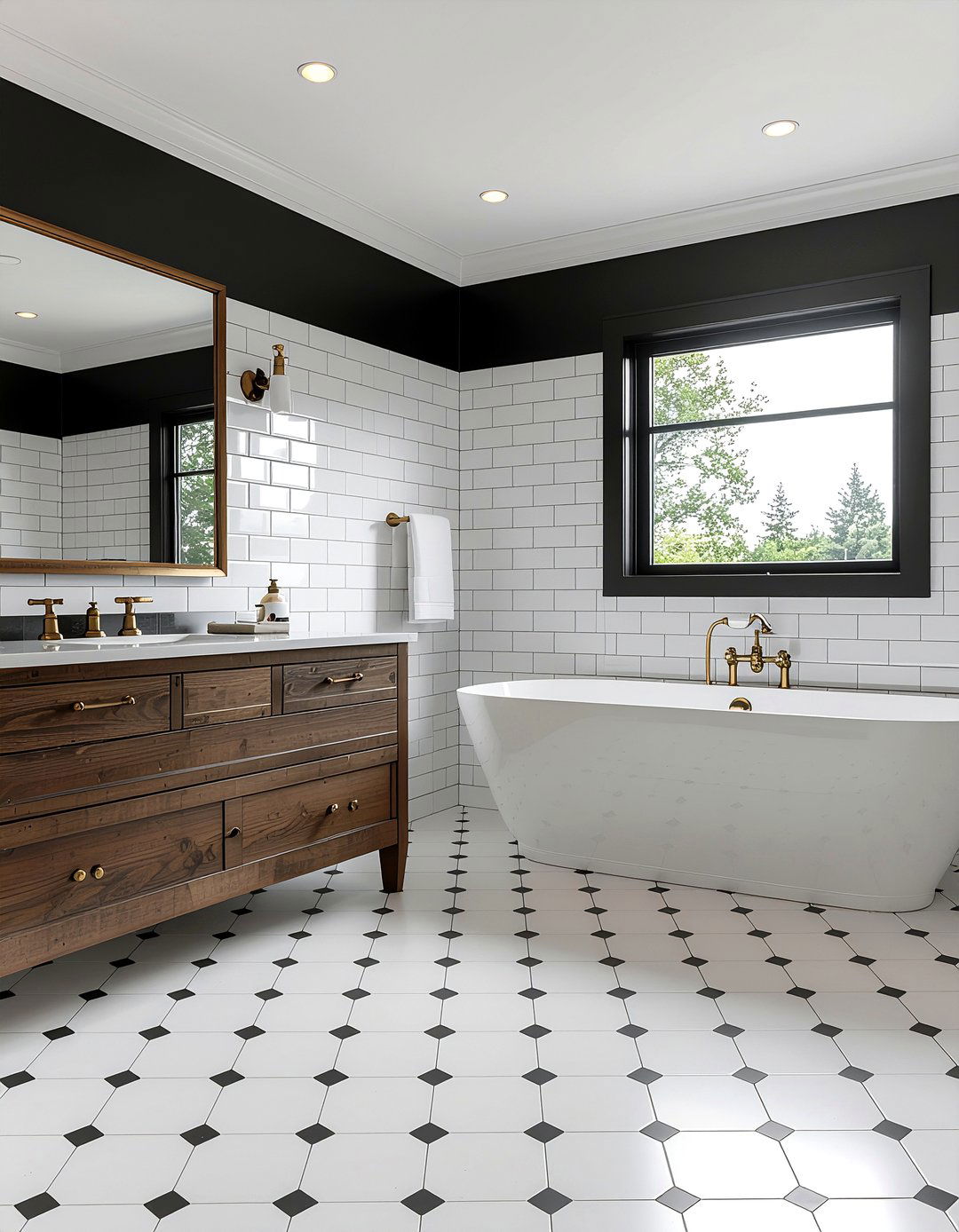 Black And White Bathroom - 30 cozy bathroom settings