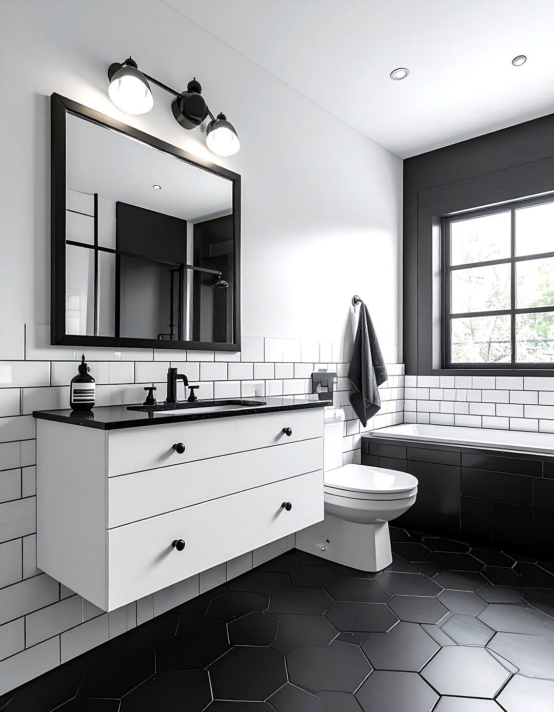 Black And White Bathroom - 30 teen bathroom ideas