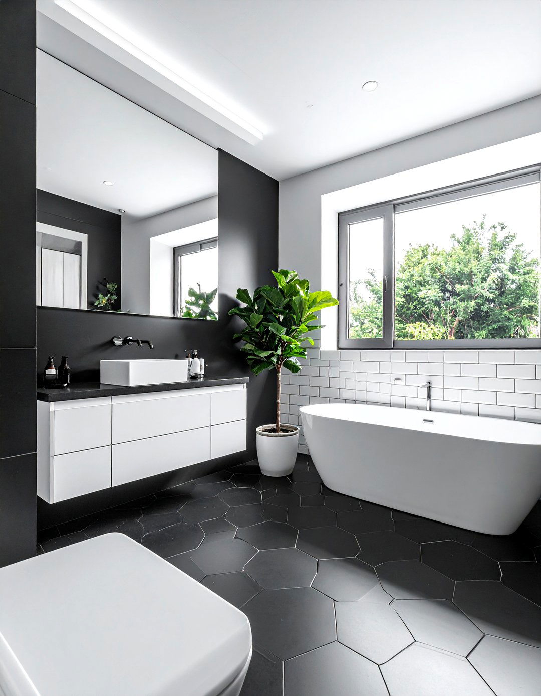 Black And White Bathroom - 30 bathroom room settings