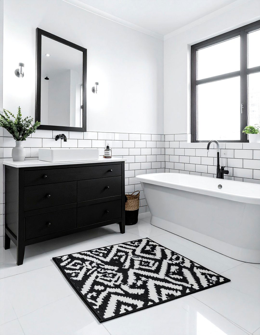 Black And White Bathroom - 30 boys bathroom ideas