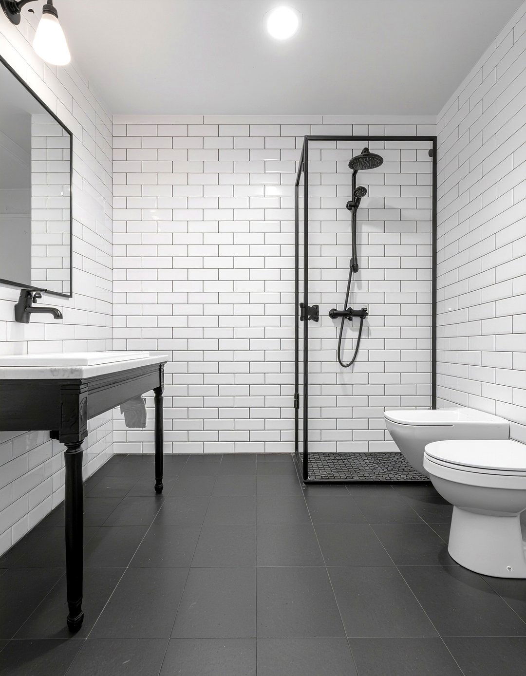 Black And White Bathroom Tile - 30 retro bathroom ideas