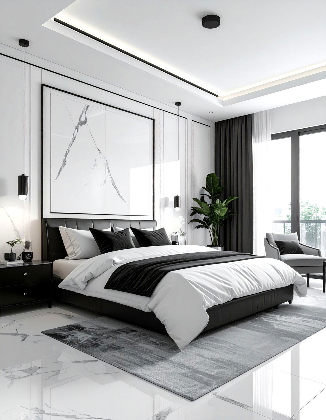 Black And White Bedroom - 30 modern bedroom ideas