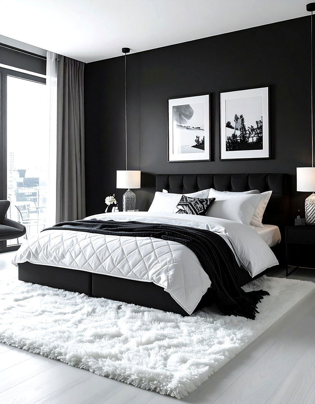 Black And White Bedroom - 30 modern black bedroom ideas