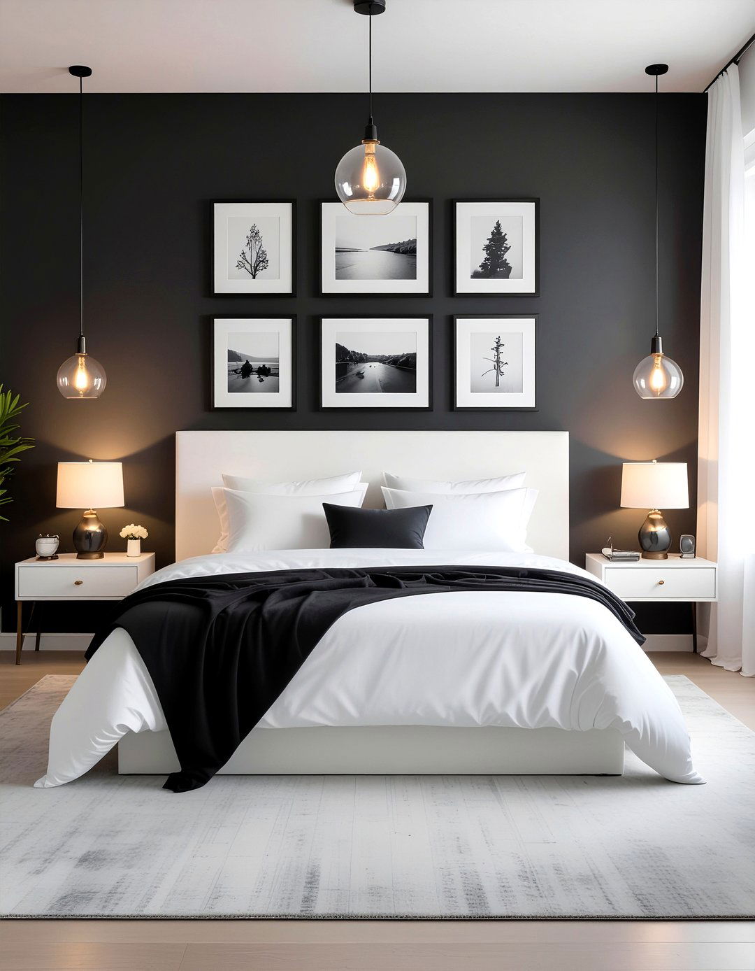 Black And White Bedroom - 30 scandinavian bedroom ideas