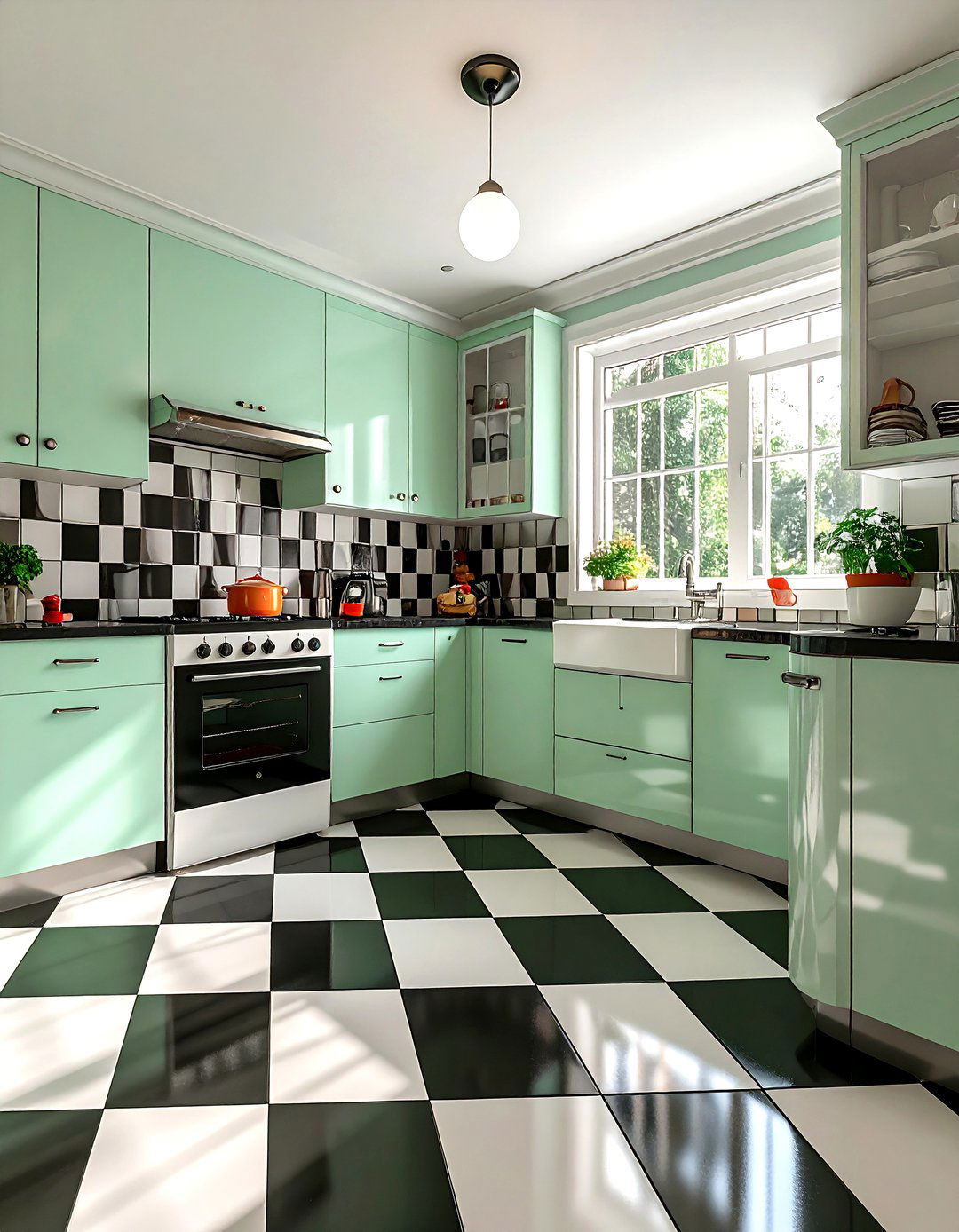 Black And White Checkerboard Vinyl - 30 vinyl floor kitchen ideas