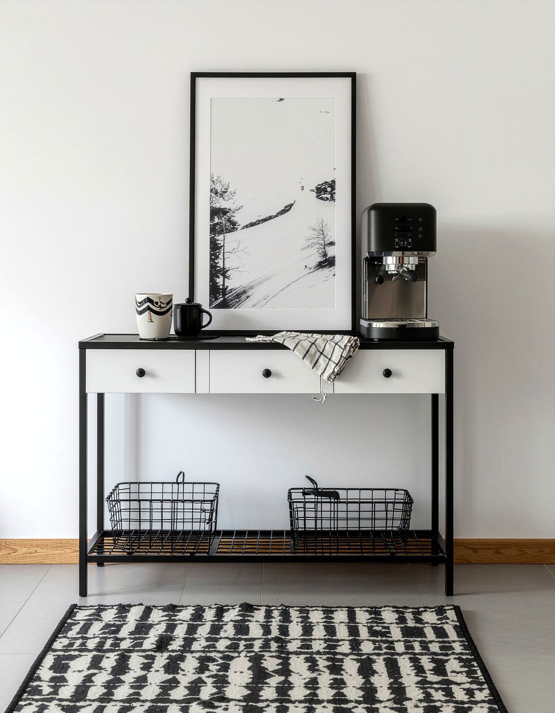 Black And White Coffee Station - 30 dining room coffee station ideas