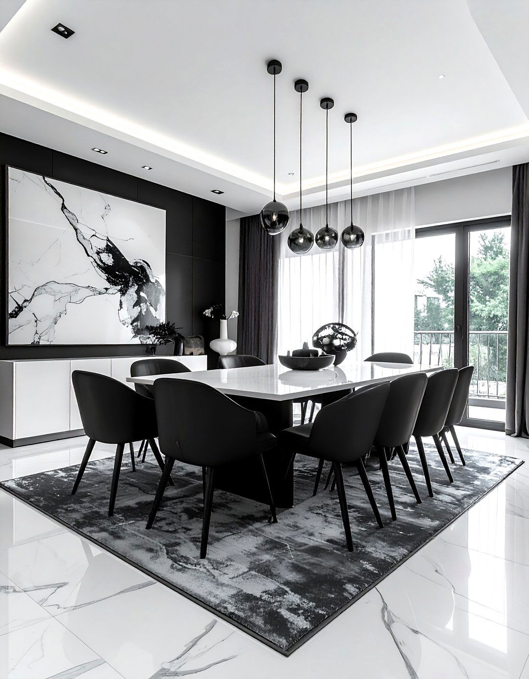 Black And White Dining - 30 perfect dining room ideas