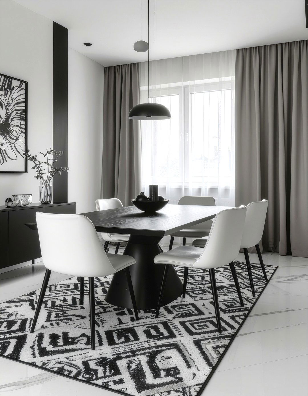 Black And White Dining Room - 30 dining room character ideas