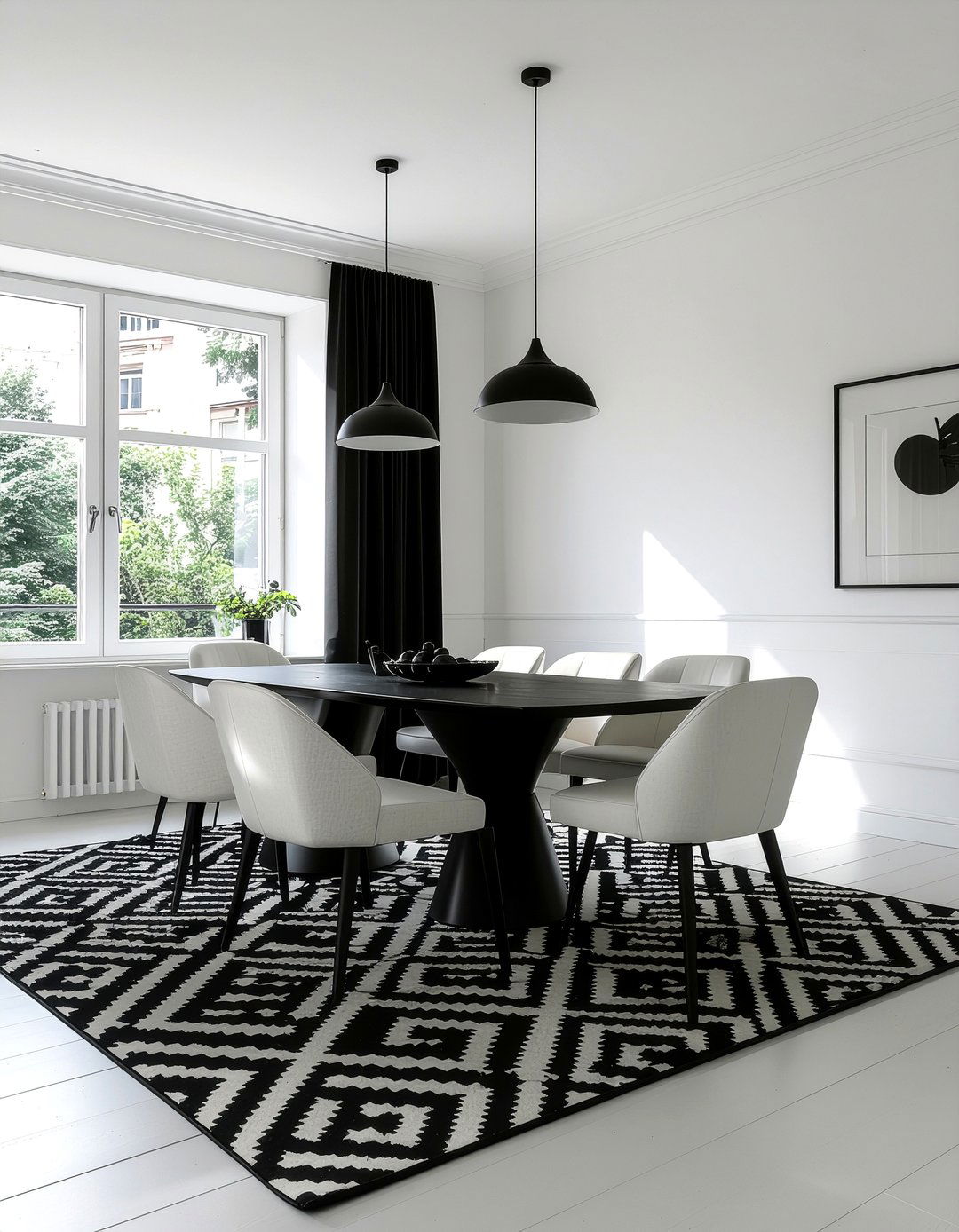 Black And White Dining Room - 30 dining room inspo ideas