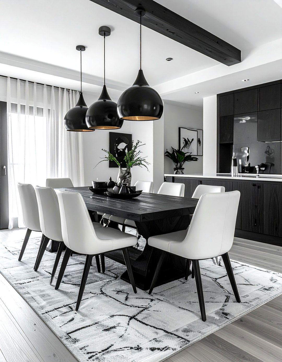 Black And White Dining Room - 30 Malibu dining room ideas