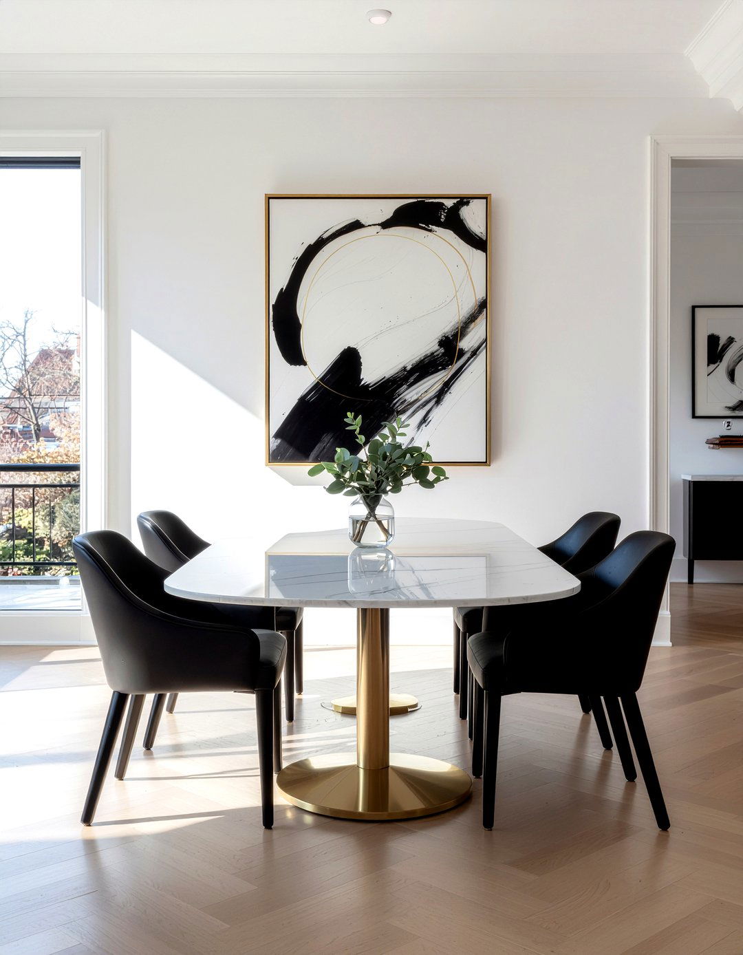 Black And White Dining Room - 30 new construction dining room ideas